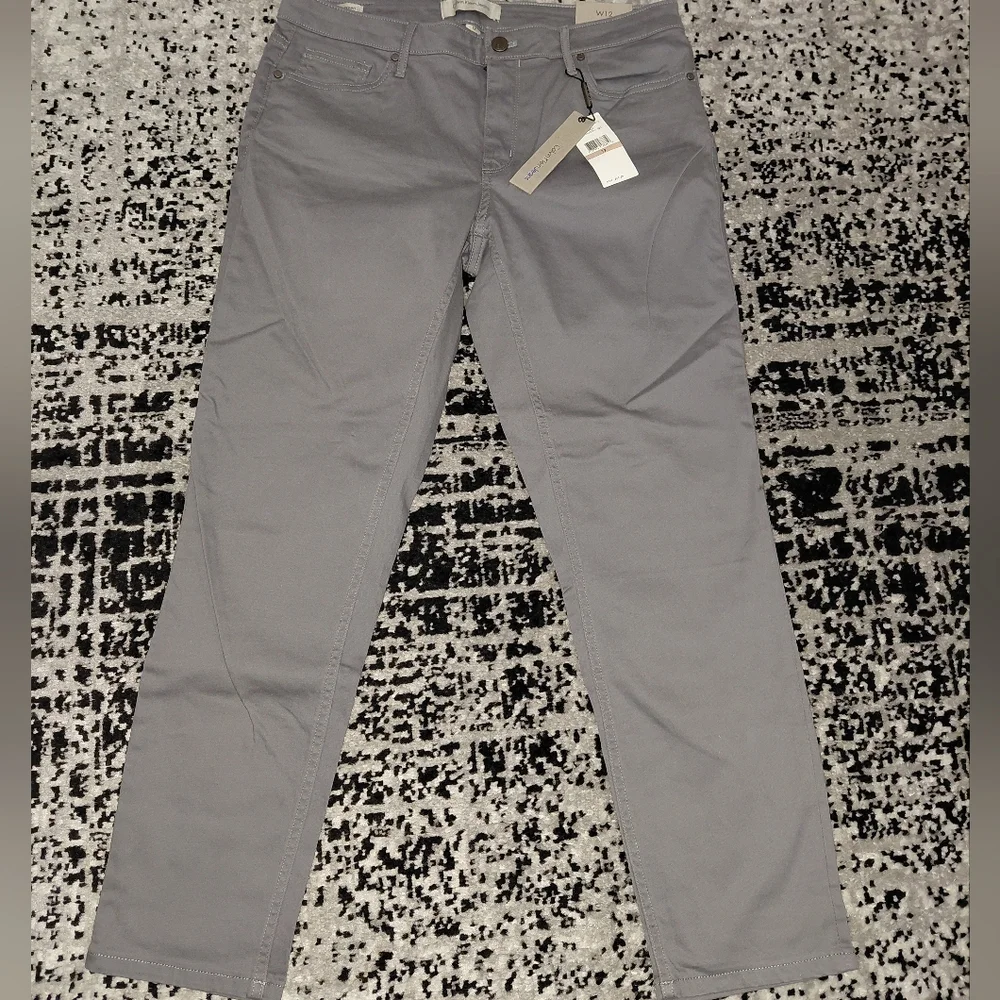NWT Calvin Klein Grey Stretch Ankle Pants - Women's Size 12 - Skinny Fit